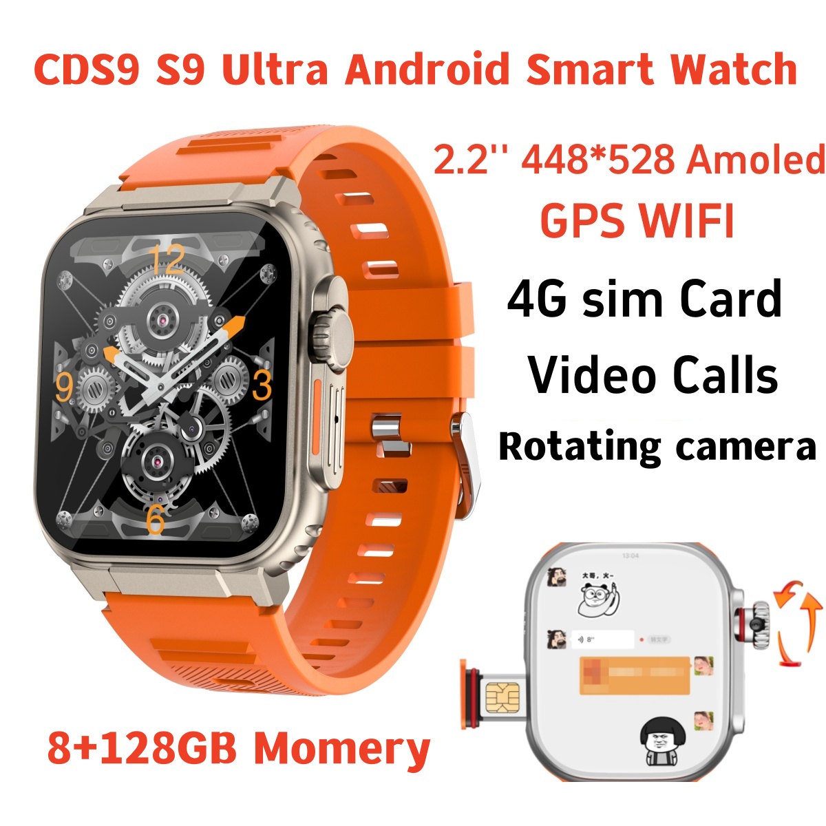 Smartwatch Id - Original S10 Smartwatch 4G/5G Netzwerk SIM-Karte