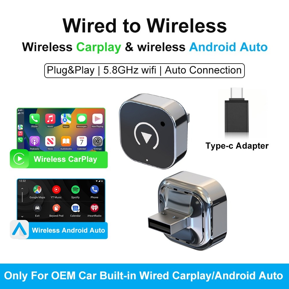 Smartwatch Universal - FLIXIVI 2026 Kabelloser CarPlay Adapter 2-in-1