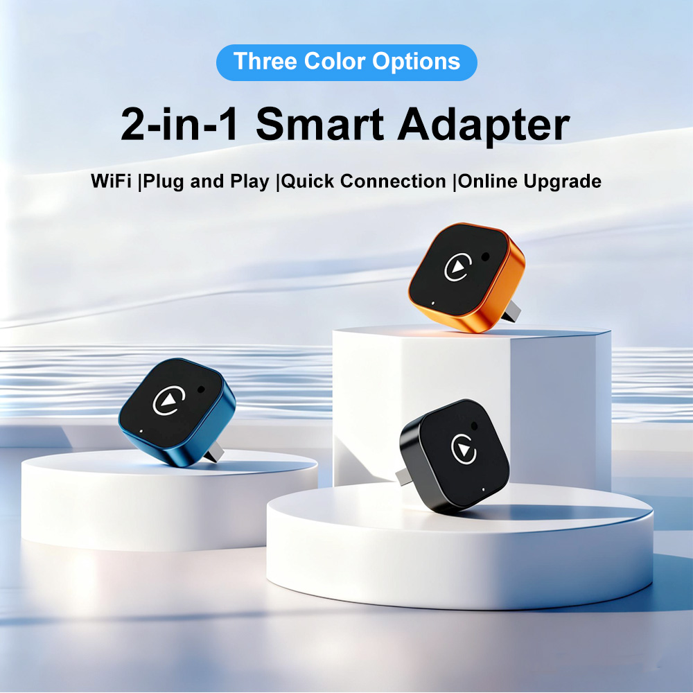 Smartwatch Universal - Kabelloser CarPlay-Adapter 2-in-1 Mini Kabelgebunden-zu-Kabellos-Dongle für