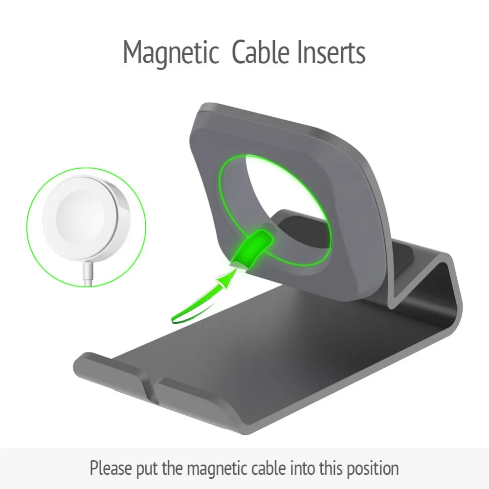 Watch Charging Dock - Ladestation für Apple Watch, Aluminium-Ladehalterung für