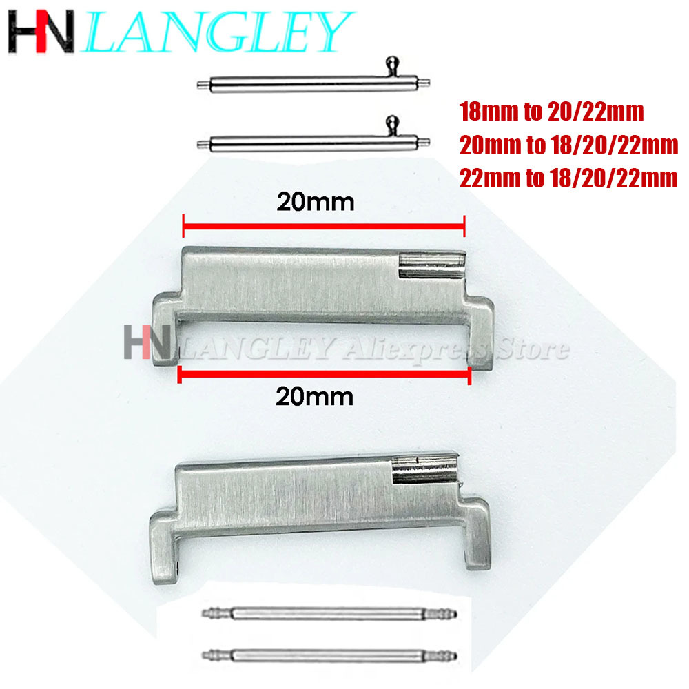 Watch Band Connector - 1 Paar Metalladapter für Armbänder, 18