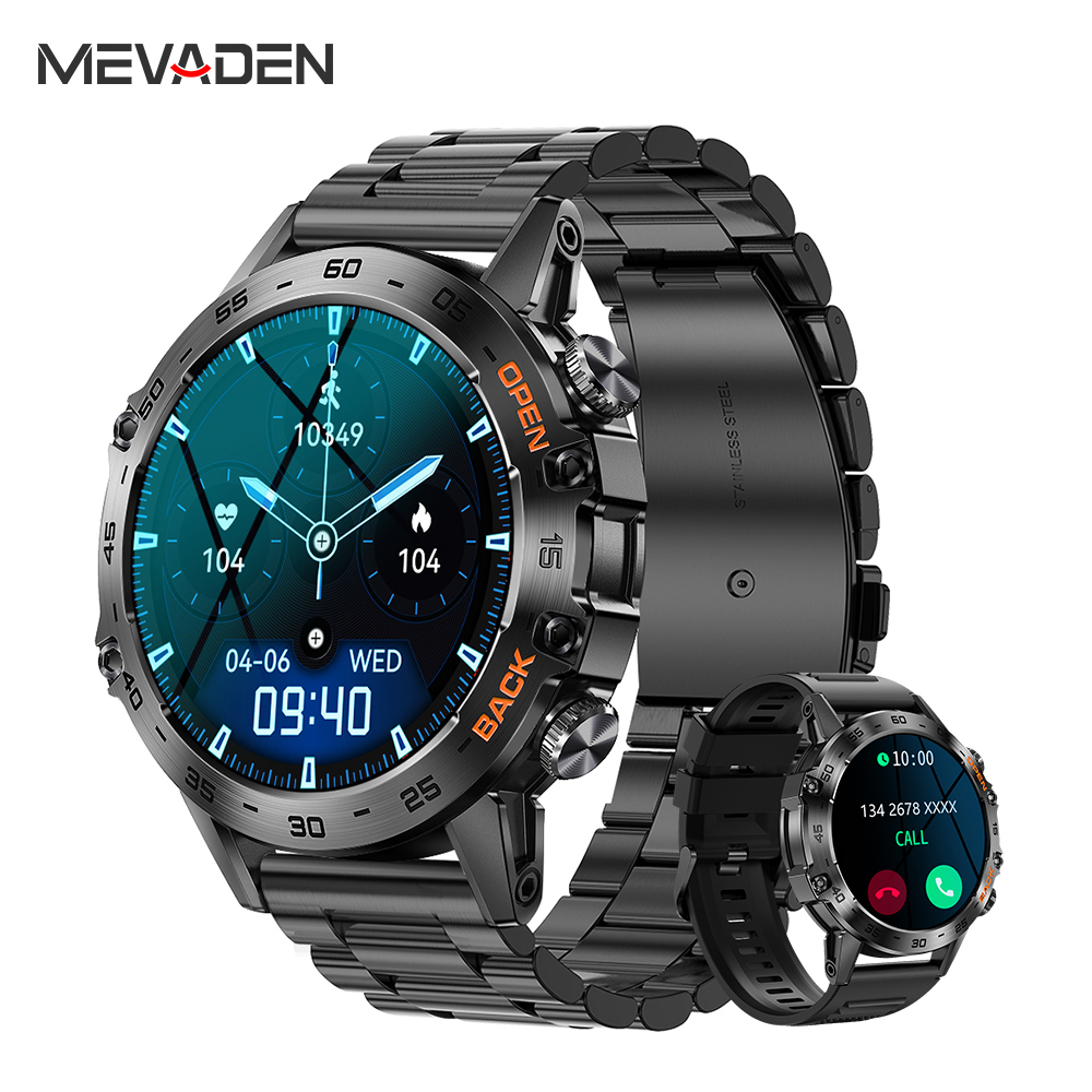 Smartwatch Face - MEVADEN Steel 1,39 Zoll Herren Luxus