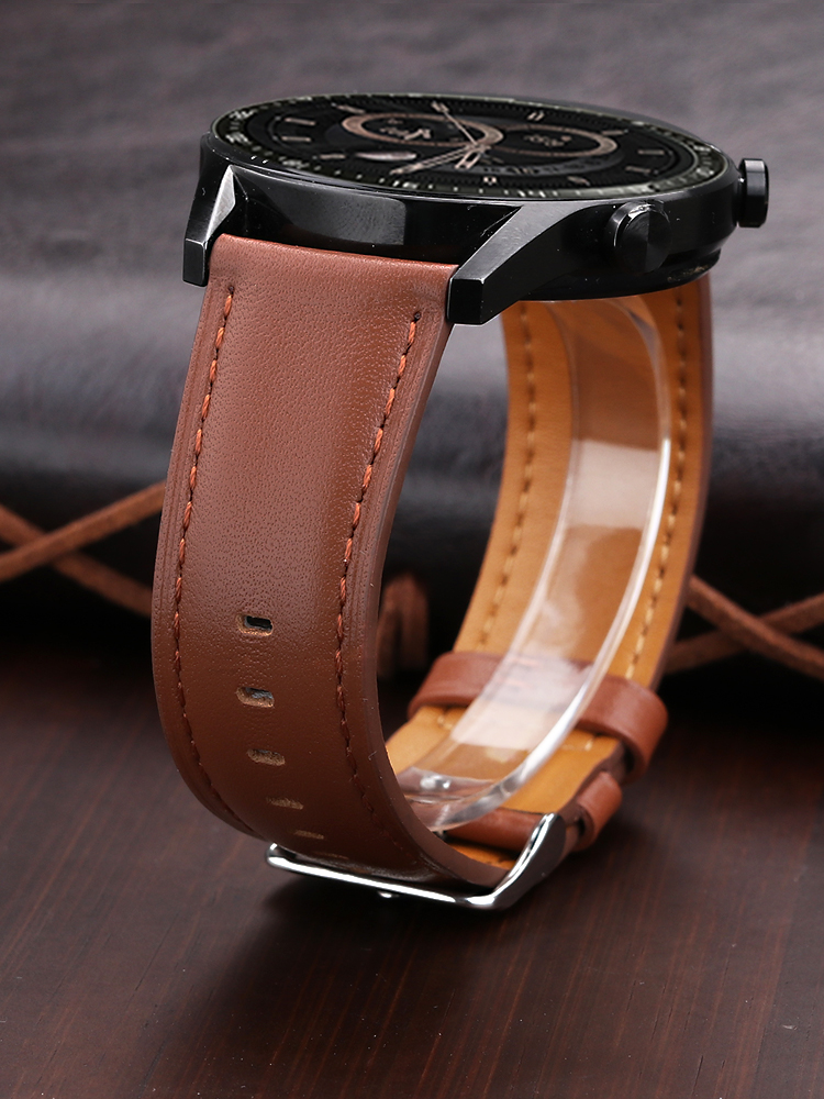 Smartwatch Accessories Shop - 22mm Echt leder Uhren armband für