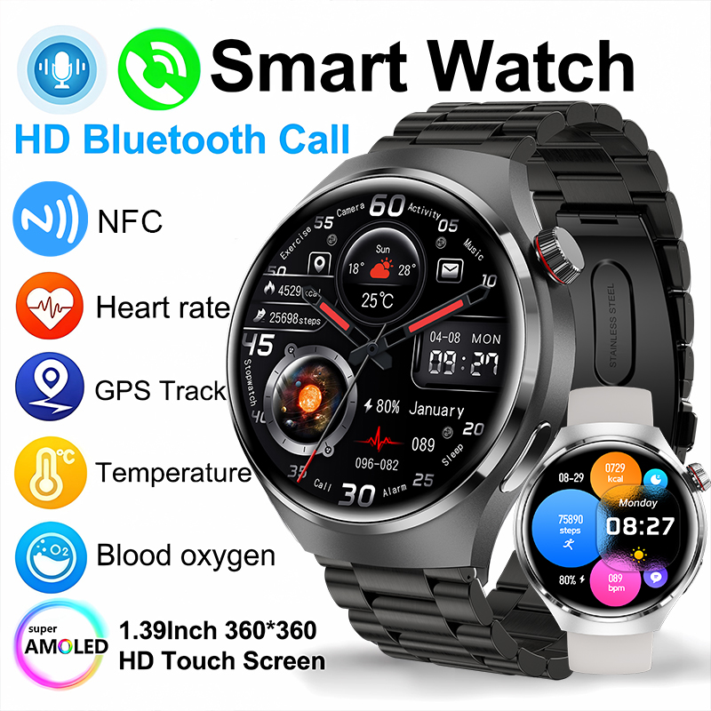 Smartwatch Face - 2026 Neue Smartwatch mit Herzfrequenzmessung, Gesundheitsmonitor,