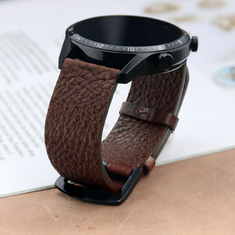 Smartwatch Accessories Shop - Italienische Calfskinl 22mm Uhr Strap Leder