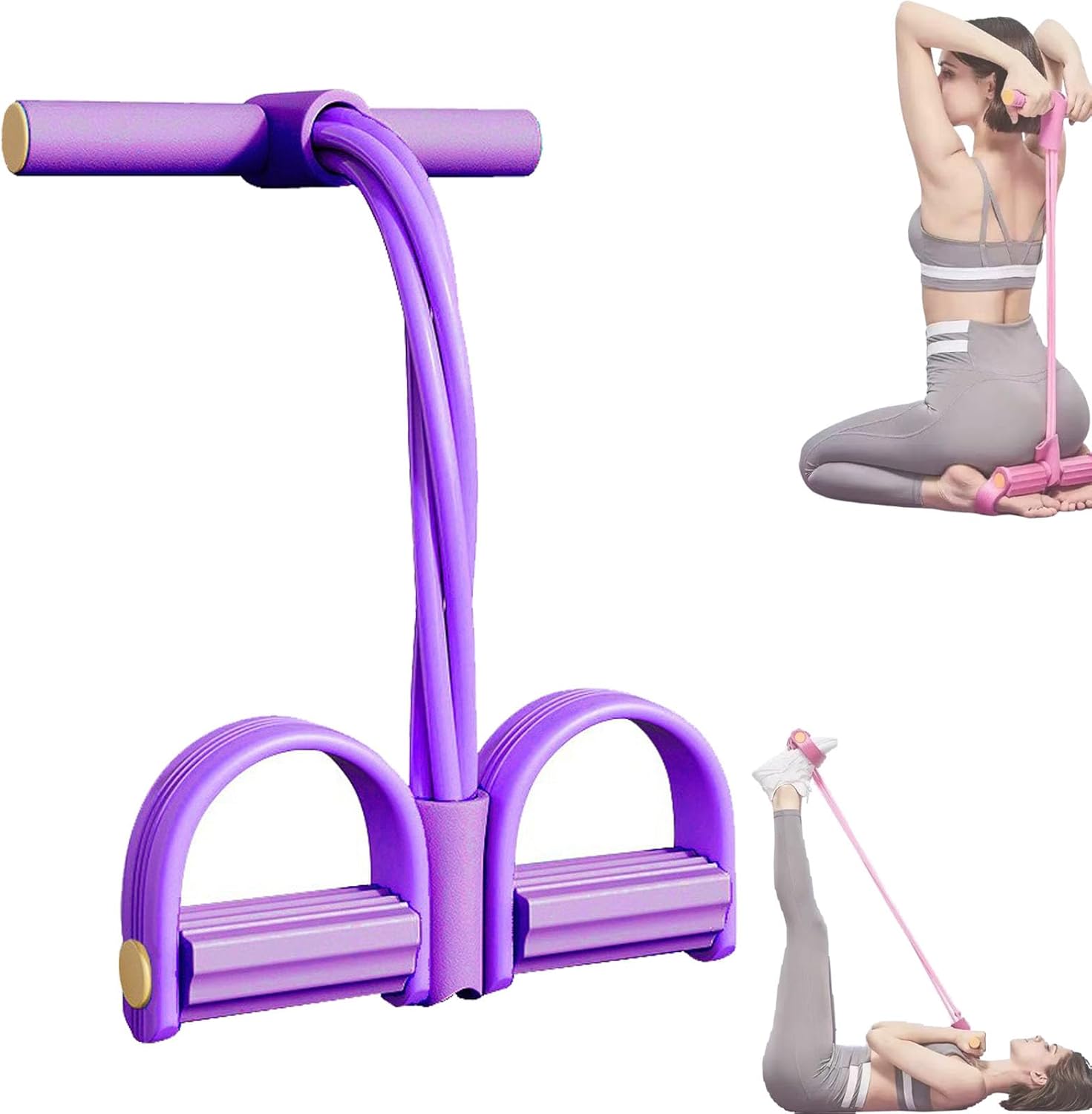 Milanaise Mesh Band - 4/6-Röhren-Spannband Multifunktionales Haushalts-Fitness-Yoga-Bauchmuskel-Trainingsband Elastisches Spannseil für