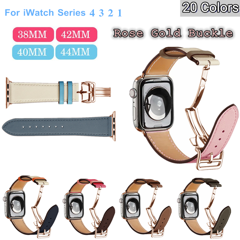 Smartwatch Accessories Shop - Rose Gold Schnalle Für Apple Uhr