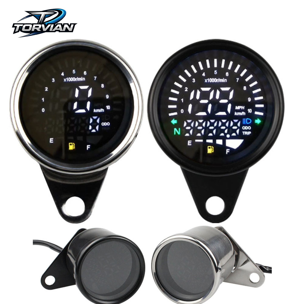 Smartwatch Universal - Torvian Universal Motorrad Digitaler Tachometer Kilometerzähler
