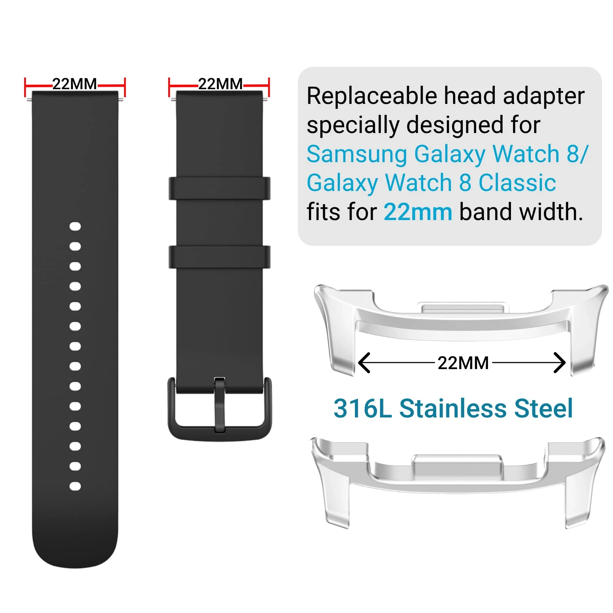 2 Stück Edelstahl-Uhrenadapter – Watch Band Connector Bewertung und Preis