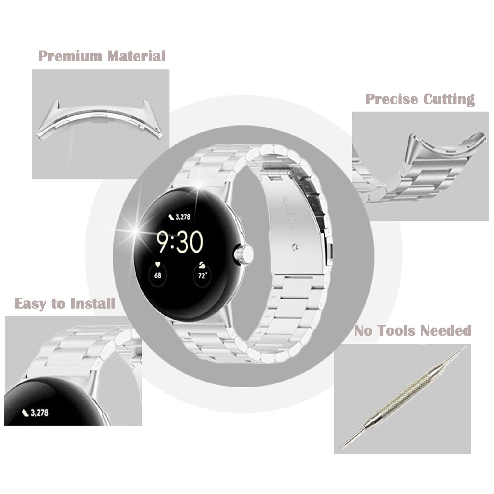1/2 paar Metall Stecker Für Go – Watch Band Connector Bewertung und Preis