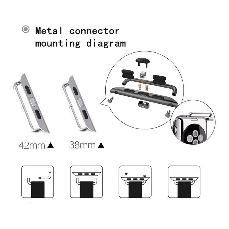 2 Stück Edelstahl-Stecker-Adap – Watch Band Connector Bewertung und Preis