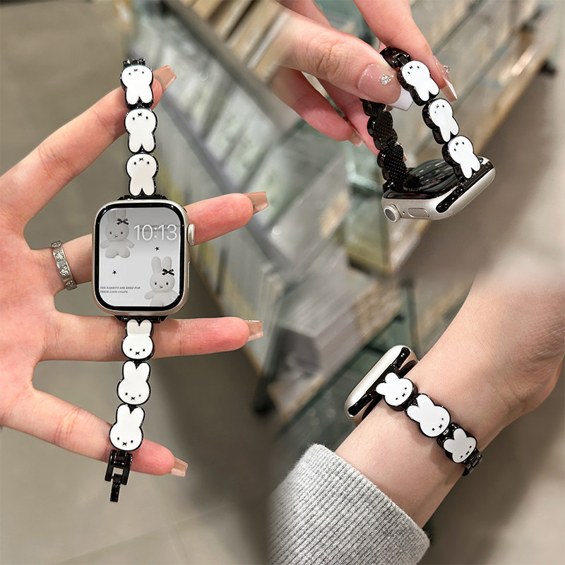 Miffy Rabbit Leder-Uhrenarmban – Apple Smartwatch Accessories Bewertung und Preis
