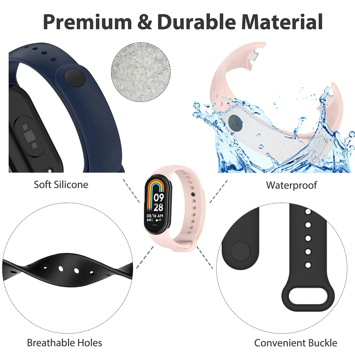 Riemen für Xiaomi Mi Band NFC  – Silicone Band Replacement Bewertung und Preis