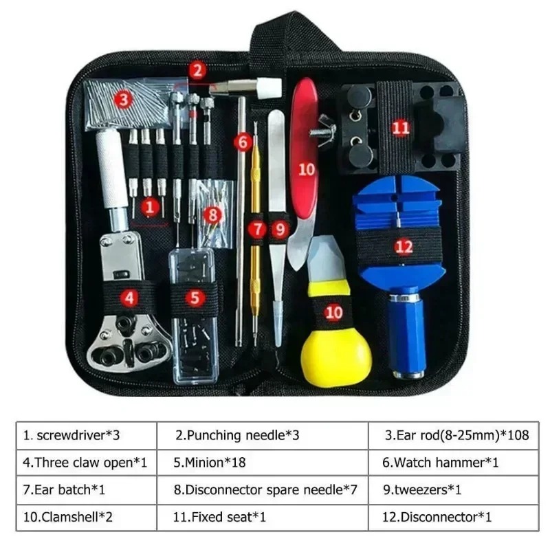 147-teiliges Uhrmacher-Reparat – Tool Kit Strap Change Bewertung und Preis